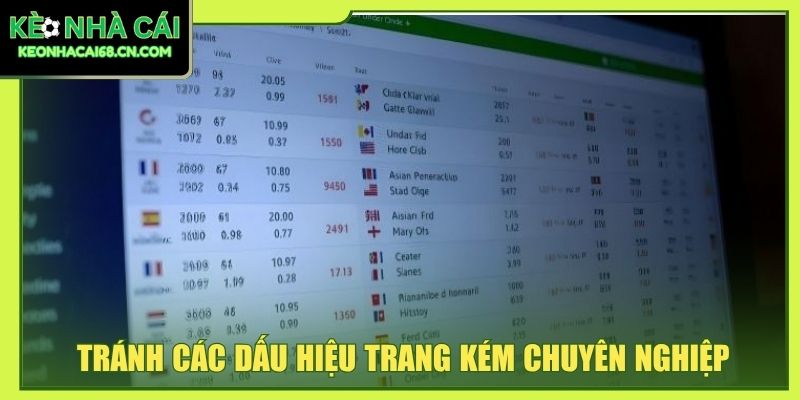 Tránh các dấu hiệu trang kém chuyên nghiệp
